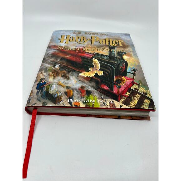 HARRY POTTER AND THE SORCERER'S STONE J.K. Rowling Deluxe Illustrated Brand NEW - Picture 8 of 9